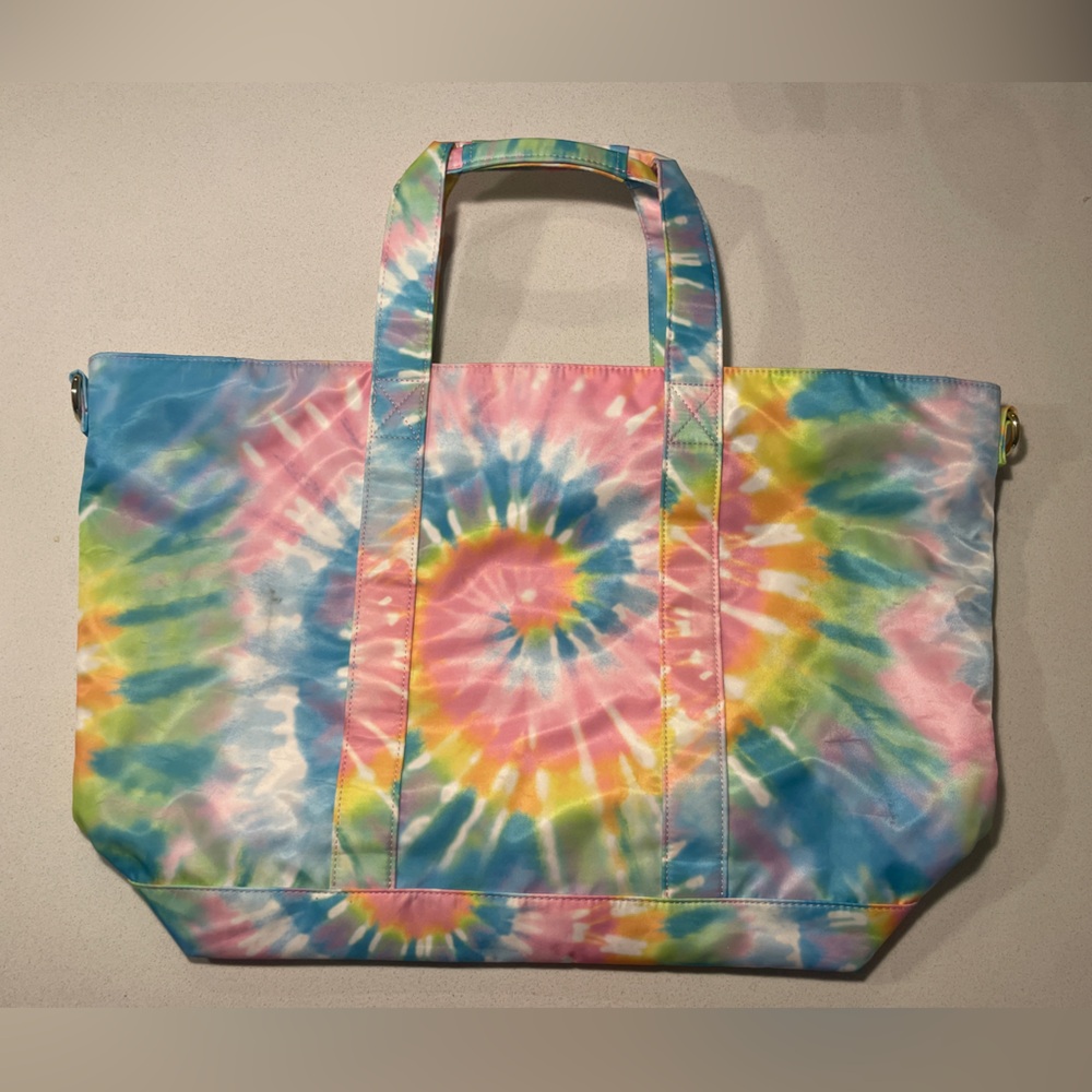 Stoney Clover Lane Tie-Dye Tote in Pink, Blue, Yellow, Green